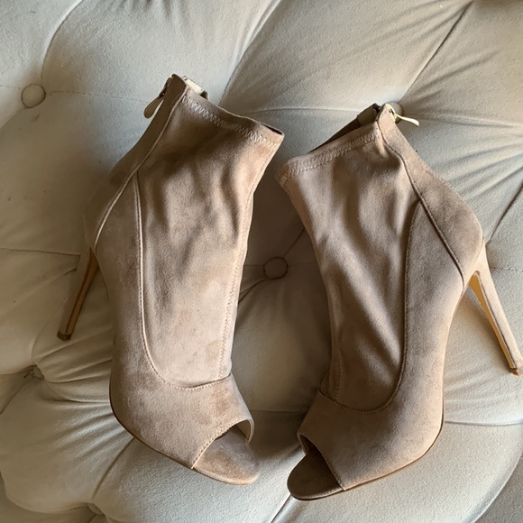 peep-toe booties. - Picture 2 of 2